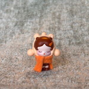 Skull Panda Pop Bean | Fluffy and Cozy flocked series | POP Mart mini figure